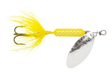 Image of Wordens Rooster Tail In-Line Spinner, 2 1/4in, 1/8 oz, Treble Hook, Yellow, 208-YL