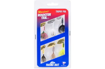 Image of Wordens Rooster Tail In-Line Spinner 6 Pak, Sz 1/8oz CHR, FRT, GH, GRM, SF, WH, 223-Y557