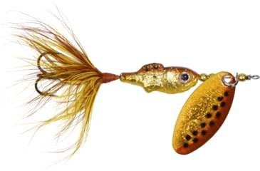 Image of Wordens Rooster Tail Minnow In-Line Spinner, Single Hook Sz 1/6oz Brown Trout, 12/Pkg, 2210-BRTRT