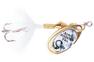 Image of Wordens Sonic Rooster Tail In-Line Spinner, 2 3/8in, 1/8 oz White Mylar, 182-WHMY