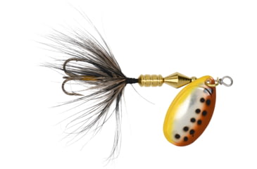 Image of Wordens Sonic Rooster Tail In-Line Spinner, Freshwater, Single Hook, 2 3/8in, 1/8oz Brown Trout 12/Pkg, 182-BRTR