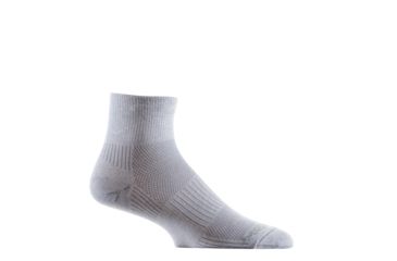 Image of Wrightsock Double Layer CoolMesh II Quarter Sock, Lt. Grey, Large, 8053.05