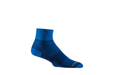 Image of Wrightsock Double Layer CoolMesh II Quarter Sock, Royal/Blue, Extra Large, 8054.3501