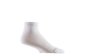 Image of Wrightsock Double Layer CoolMesh II Quarter Sock, White, Small, 8051.01