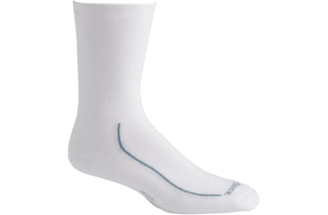 Image of Wrightsock Endurance Crew Safety Toe Socks, White/Grey, Large, 9063.7101