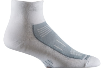 Image of Wrightsock Endurance Qtr Safety Toe Socks, White/Grey, Medium, 9052.7101