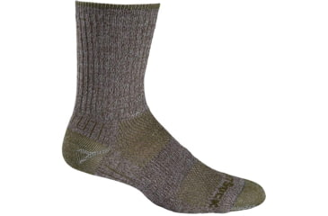 Image of Wrightsock Escape Silver Crew Socks, Trail Green, Medium, 9461.1101