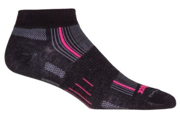 Image of Wrightsock Stride Lo - Women's-White/Grey Stripe-Small