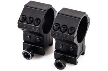 Image of Wulf Optics WULF 40 MOA Adjustable 2 Piece Rifle Scope Rings, 6 Screw, Picatinny, Black, 30mm, WU8020