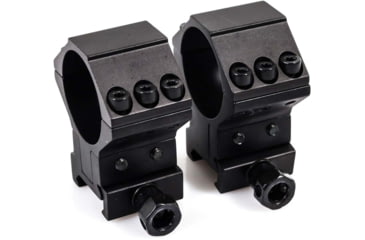 Image of Wulf Optics WULF 40 MOA Adjustable 2 Piece Rifle Scope Rings, 6 Screw, Picatinny, Black, 30mm, WU8020