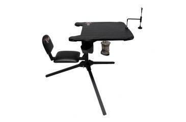 Image of X-Stand X-Ecutor 360 Swivel Shooting Bench W/Backrest, Black XASB34