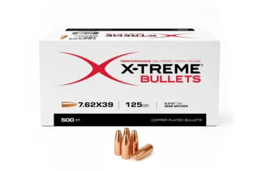 Image of X-Treme Bullets 7.62 Caliber Rifle Bullets, 125 Grain, Semi-Spitzer