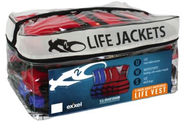 Image of X2O Universal Life Vest, 4-Pack, Red/Blue, Large, XV10021PP