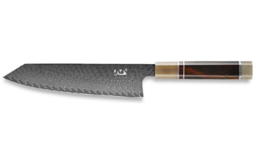 Image of Xin Cutlery 14.3in Acid Etched Handmade Japanese Style Chef's Knife, 14.3in Overall, 8in Damascus Steel Blade, White Buffalo Horn/Rosewood/Nickel Silver Handle, XC106