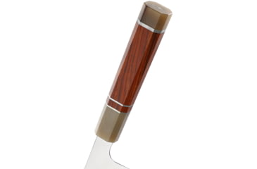 Image of Xin Cutlery Japanese Style Kritsuke Knife, 14.25in Overall, 9in Satin 14C28N Sandvik Blade, White Buffalo Horn/Rosewood/Nickel Silver Handle, XC133
