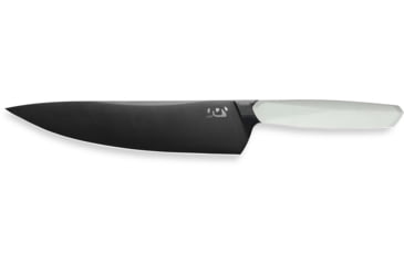 Image of Xin Cutlery XinCore White Chef's Knife, 14in Overall, 8.25in Black TiNi Coated 14C28N Sandvik Stainless Blade, White Sculpted G10 Handle, XC125