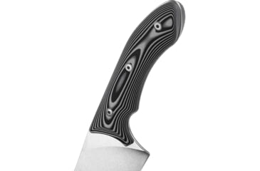 Image of Xin Cutlery XinCross Tactical Chef's Knife, 14.25in Overall, 8in Stonewash Special Powder Alloy Blade, Black/White G10 Handle, Leather Sheath, XC111