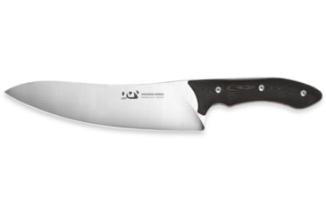 Image of Xin Cutlery XinCross Tactical Chef's Knife, 14.25in Overall, 8in Satin Special Powder Alloy Blade, Carbon Fiber Handle, Leather Sheath, XC114
