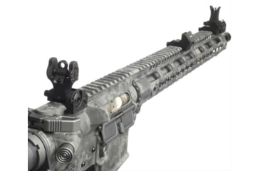 Image of XS Sight Systems CSAT Rear TROY and Tritium Stripe Front Rifle Sight - AR, Matte Black, Standard, AR-0006-7