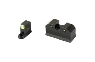 Image of XS Sights R3D, 2.0, Suppressor Height Tritium Night Sight, For CZ P10, Green Front Outline, Green Tritium Front/Rear, CZ-R201S-6G