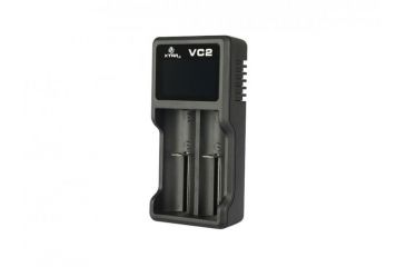 Image of XTAR VC2 2-Bay Smart Battery Charger with LCD Digital Display, Black XTAR-VC2