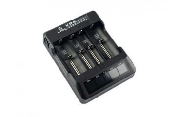 Image of XTAR VP4 4-Bay Smart Battery Charger with LCD Digital Display, Black XTAR-VP4