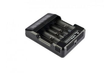 Image of XTAR VP4 4-Bay Smart Battery Charger with LCD Digital Display, Black XTAR-VP4