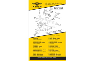 Image of XTech Tactical ATG Enhanced AR-15 Lower Parts Kit, Black, XT1011011