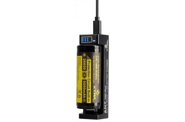 Image of XTAR MC1 Plus, Portable Li-Ion Battery Charger, Single Bay, Constant Current, USB Chargeable, Black XTAR-MC1-PLUS