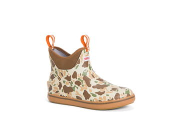 Image of Xtratuf 6 in Ankle Deck Boot - Men's, Basic Duck Camo/Indian Tan/Bison, 10, XMAB-DCAM-CAM-100