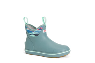 Image of Xtratuf 6 in Ankle Deck Boot - Women's, Trooper Blue/Beach Glass, 6, XWAB-2BG-BLU-060