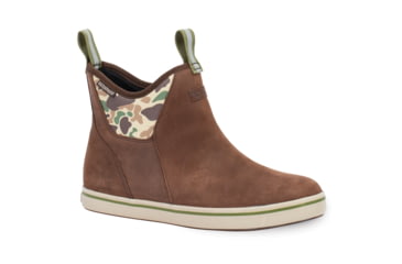 Image of Xtratuf Leather 6in Ankle Deck Boot - Men's, Brunette/Chocolate Brown/Duck Camo, 11, XAL-DCAM-BRN-110, EDEMO1