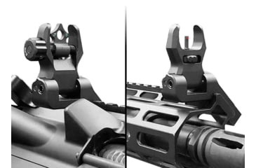 Image of XTS Pro 45 Front And Rear Flip Ups, Black, XTS-P45FRSET