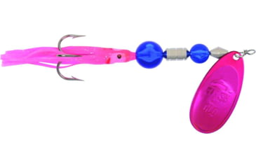 Image of Yakima Bait Flash Glo UV Squid Casting Spinner, 1/2 oz Misty River with Pink Squid, 1136U-MR