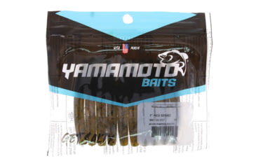 Image of Yamamoto Baits Ned Senko Worm, 10, 3in, Green Pumpkin-Black, YAM-9N3-10-297