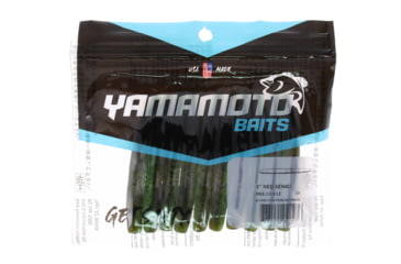 Image of Yamamoto Baits Ned Senko Worm, 10, 3in, Green Pumpkin-Watermelon, YAM-9N3-10-912