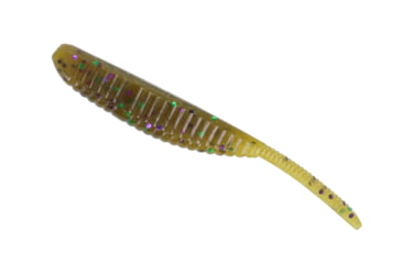 Image of Yamamoto Baits 3in Shad Shape Worm, 10 pack, Green Pumpkin-Green-Purple, YAM-68JR-10-301