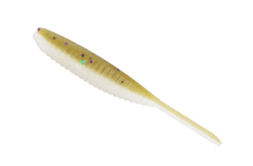 Image of Yamamoto Baits 3in Shad Shape Worm, 10 pack, Green Pumpkin-Purple Blaze-Clear Bel, YAM-68JR-10-938