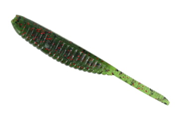 Image of Yamamoto Baits 3in Shad Shape Worm, 10 pack, Watermelon-Black Flake-Red Flake, YAM-68JR-10-208