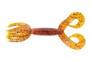Image of Yamamoto Baits Double Tail 5in Hula Grub, 10 Pack, Fire Craw, YAM-97-10-9003