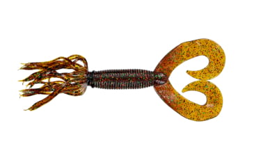 Image of Yamamoto Baits Double Tail 5in Hula Grub, 10 Pack, Rootbeer-Green-Copper, YAM-97-10-236
