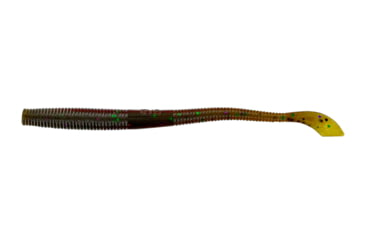 Image of Yamamoto Baits Kut 5in Tail Worm, 10, Green Pumpkin-Green-Purple, YAM-7L-10-301