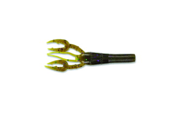 Image of Yamamoto Baits Fat Baby Craw 3.75in, 7pk, Green Pumpkin with Large Green &amp; Large Purple, 3FS-07-301