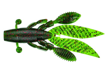 Image of Yamamoto Baits Flappin Hog Creature Bait, 3.75in, 7pk Watermelon with Large Black &amp; Small Red, FH-07-208