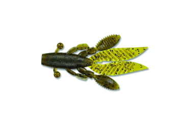 Image of Yamamoto Baits Flappin Hog Creature Bait, 4.5in, 5pk, Green Pumpkin with Large Black, FHL-05-297
