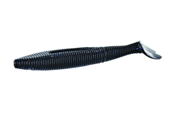 Image of Yamamoto Baits Heart Tail 4.5in, 5pk, Black with Large Blue, 128-05-021