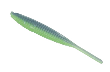 Image of Yamamoto Baits Shad Shape Worm 3.75in, Chartreuse/Electric Blue, YAM-68L-10-9007