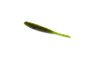Image of Yamamoto Baits Shad Shape Worm, 10, 3.75in, Green Pumpkin &amp; Black Flake, YAM-68L-10-297