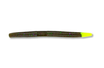Image of Yamamoto Baits Senko 5in Worm, 10 Pack, Green Pumpkin/Chartreuse Tail, YAM-9-10-913