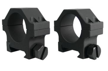 Image of Yankee Hill Machine 4-Screw Low Profile Scope Ring Set Short One Inch Picatinny Matte Black